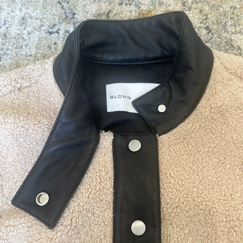 Baldwin Shearling Leather Bomber Jacket - image 4